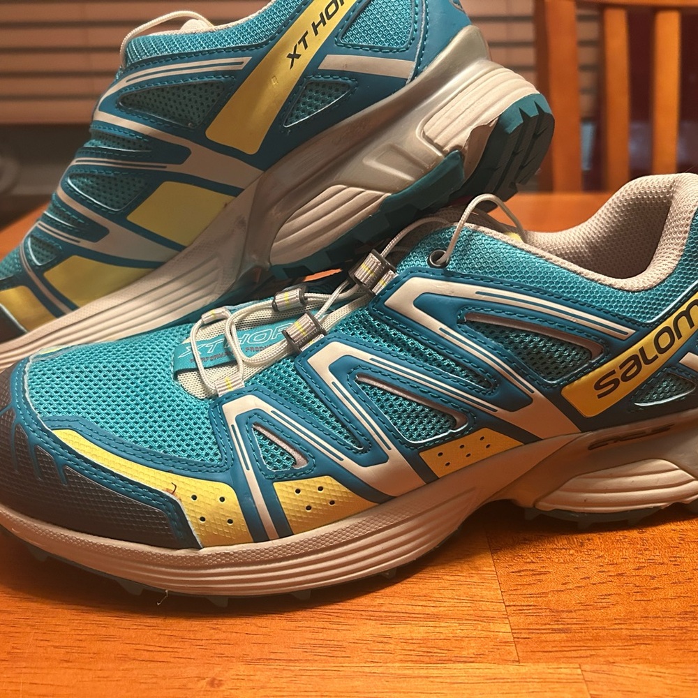 Salomon XT Hornet Teal and Yellow Athletic Shoes
